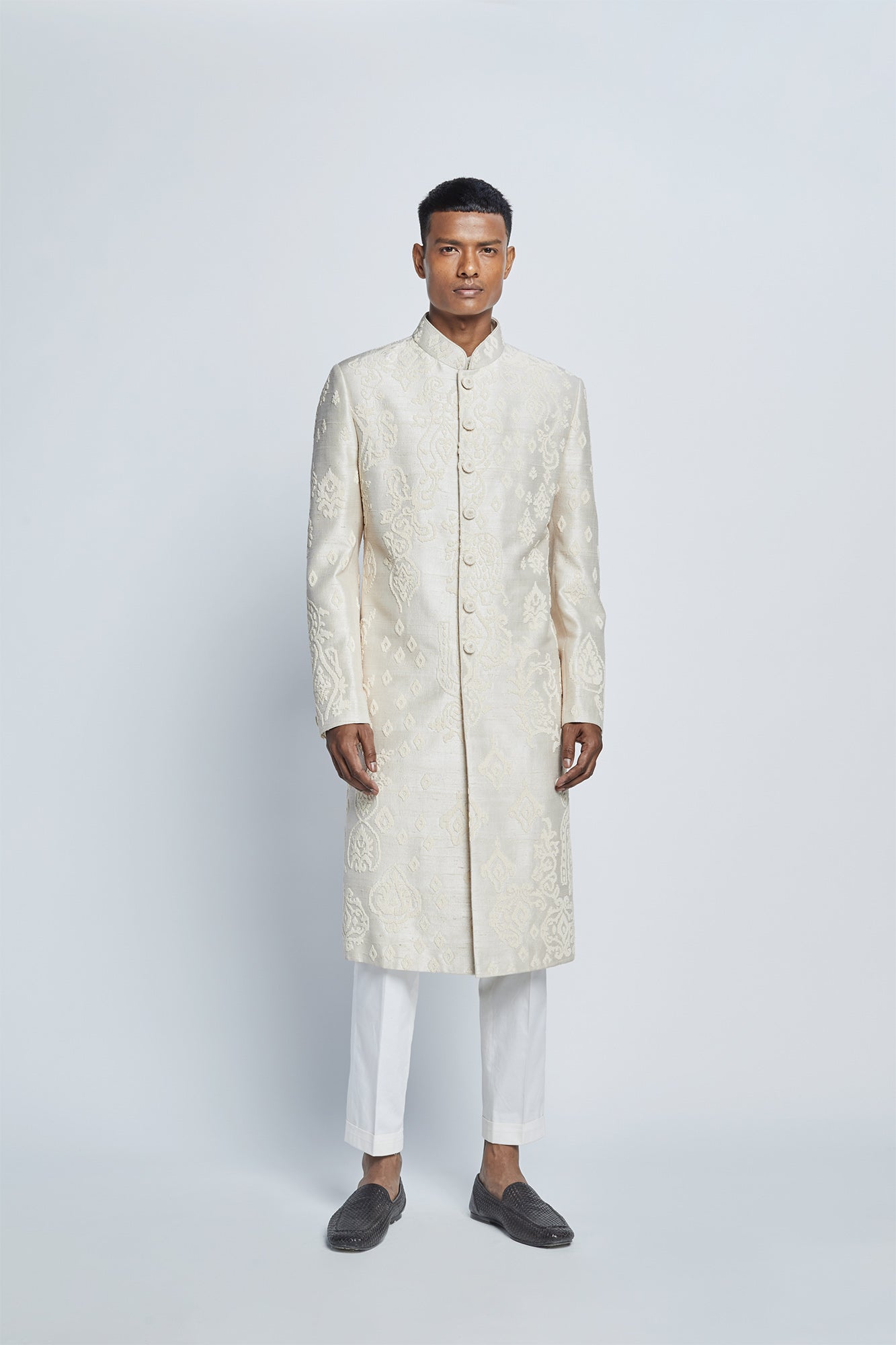 Pearl Embroidered Sherwani Set