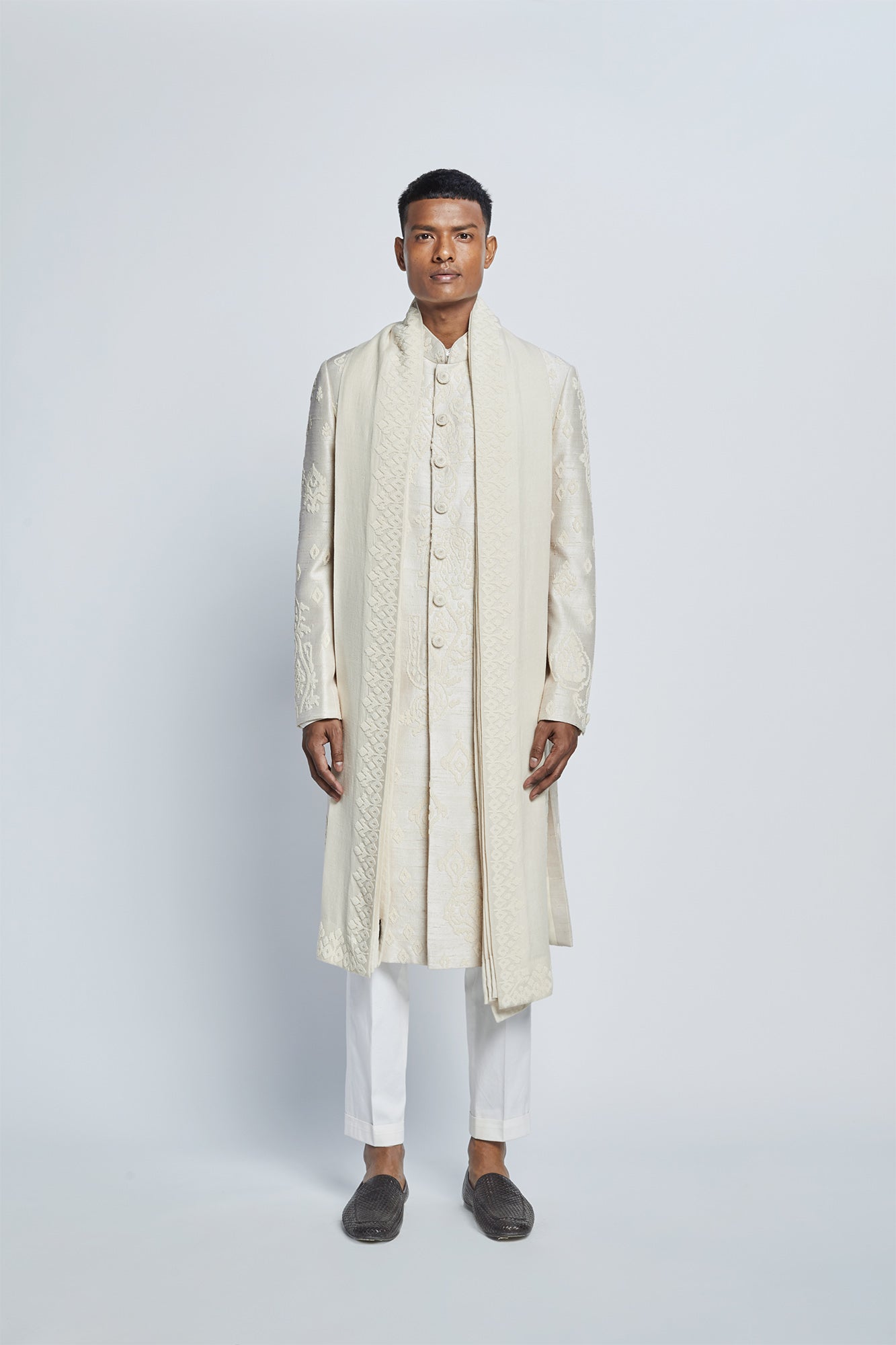 Pearl Embroidered Sherwani Set